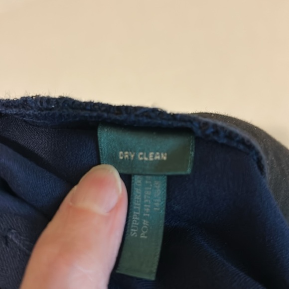 EUC Lauren Ralph Lauren Sz 12 Dark Navy Dress pants with zip and pockets. - Picture 12 of 12